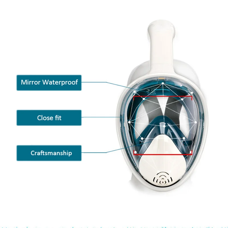 Diving Mask Full Face Scuba Anti Fog Goggles Camera Mount Underwater Wide View Adult Youth