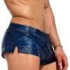 Mens Swim Shorts Slim Fit Glossy Swimming Trunks Bottoms Low Rise Sides Slit Shorts Vacation Beach Pool Party Nightclub Costumes 2