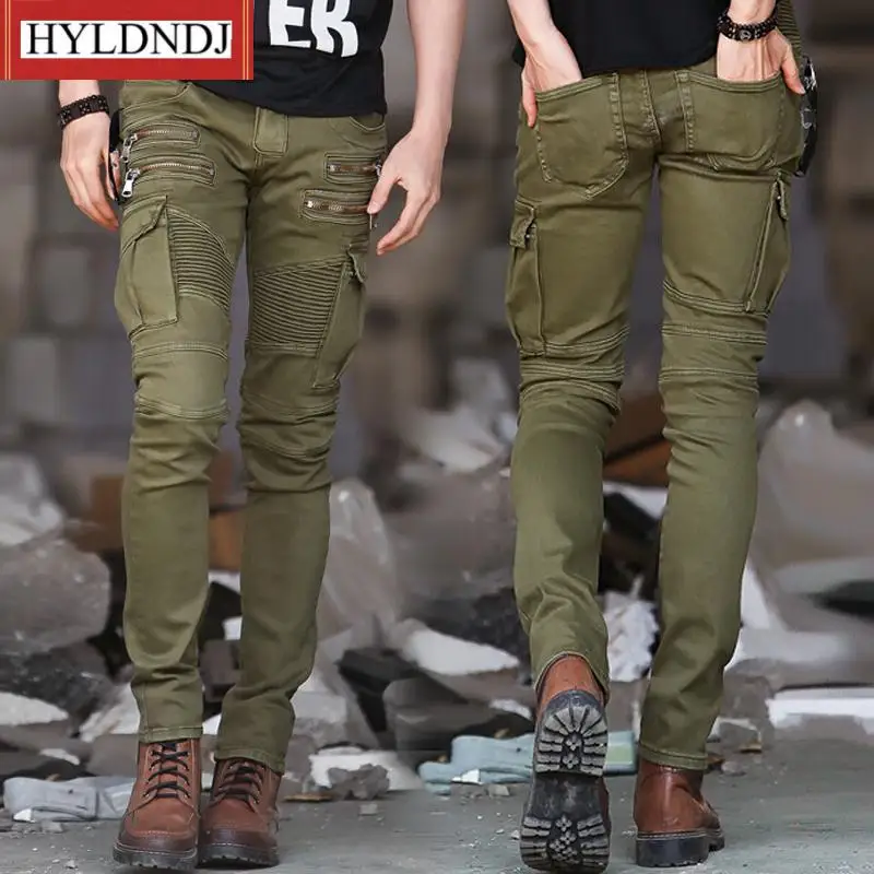 Рисунок 2 - Мужские облегающие потертые эластичные джинсы