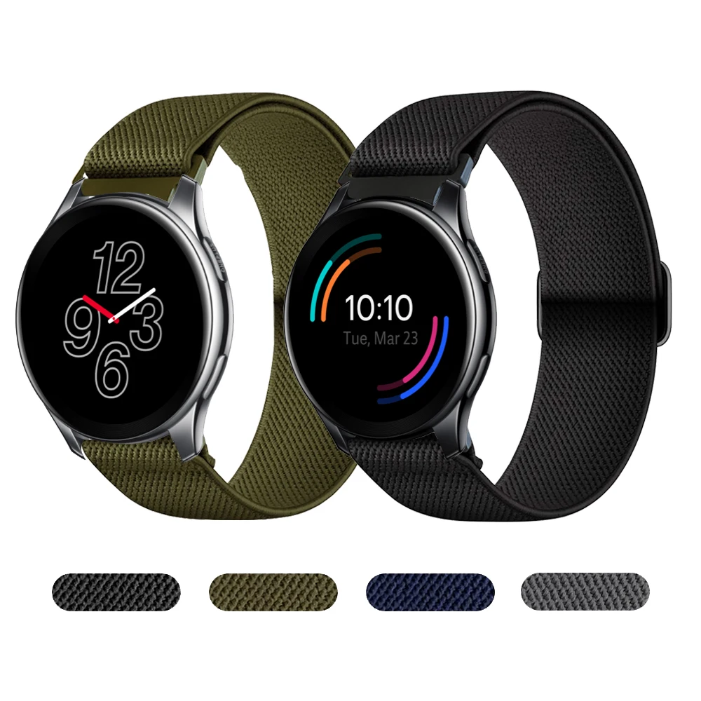 22mmNylonSoloLoopSportStrapForOneplusWatchBandFabricElastic