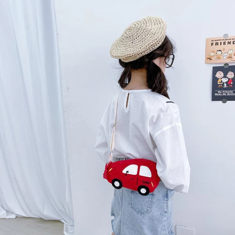 

Cute Canvas Children Bag Cartoon Car Kids Bags Kindergarten Preschool Outdoor Travel Backpack for Boys Girls Shoulder Crossbody