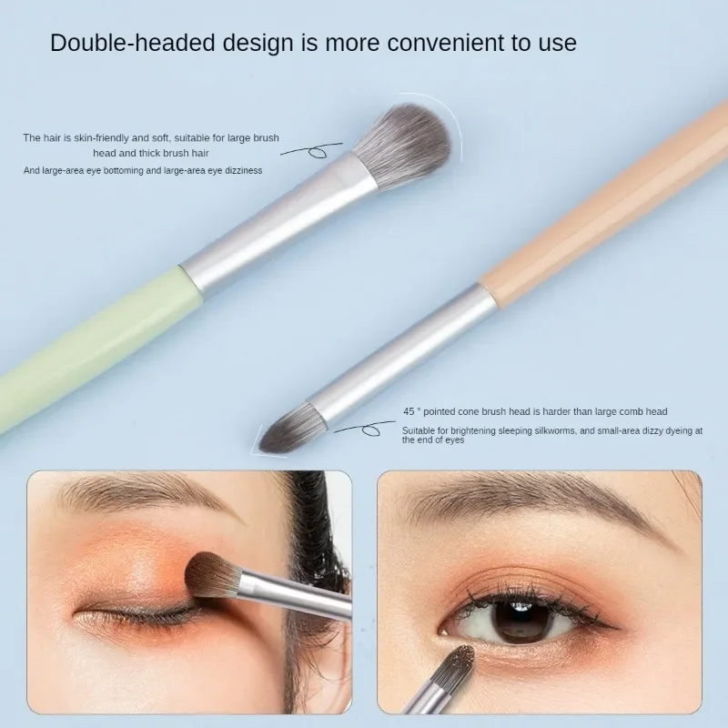 Single Makeup Brush Double-ended Eye Shadow Brush Smudge Detail Highlight Brighten Soft Professional Makeup Tool makeup brush