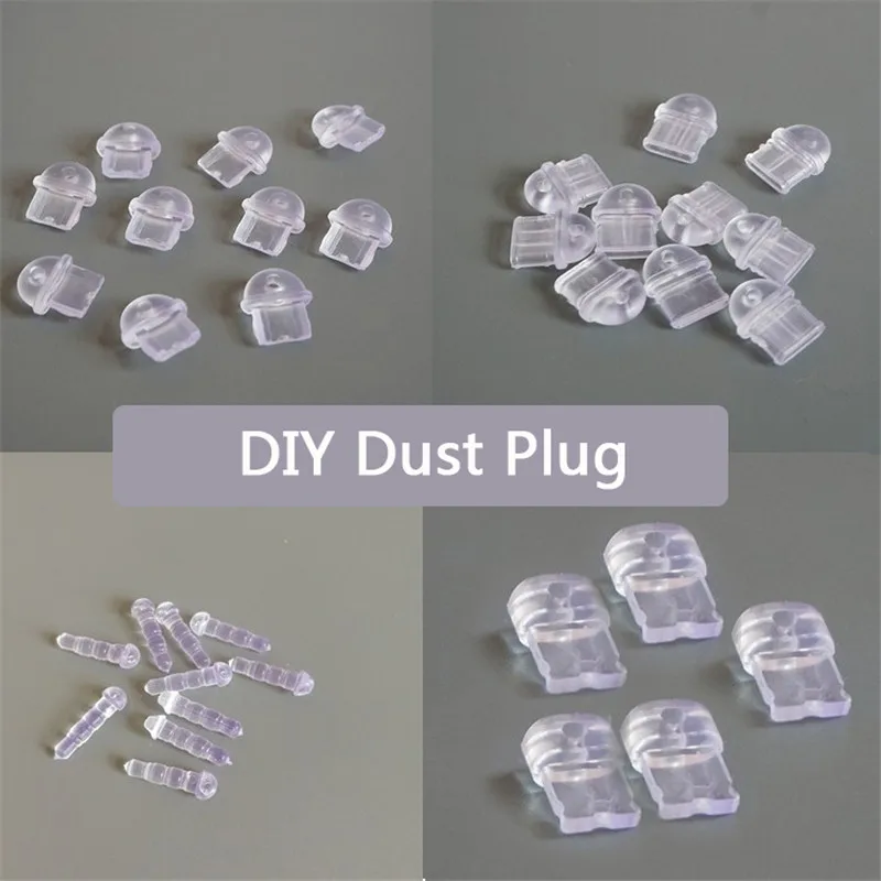 DIY Anti-Staub-Stecker transparente Ladeans chluss Staubs topfen für iPhone niedlichen Typ C Stecker Stopper Schutz kappe Handy-Anhänger