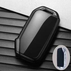 Premium TPU Car Key Case Cover - Soft Key Shell (Transparent Black)
