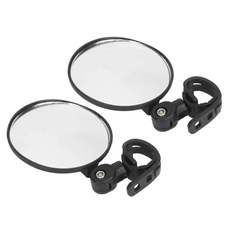 2pcs/set Bike Rear View Mirror 8cm Adjustable Wide Angle Round Scooter Rearview Mirror Universal for Wheelchair Bicycle 3