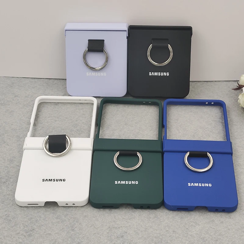 Luxury Ring Grip Matte Hard Phone Case with Finger Buckle and Shockproof Protection
