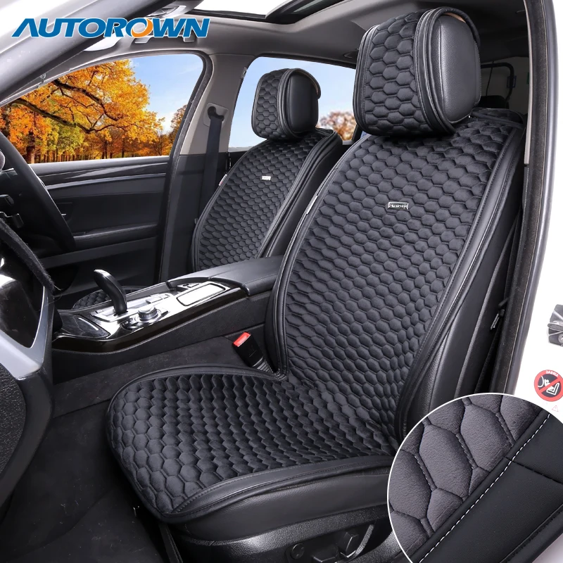 Suede Car Seat Cushion Plush Flocking Cloth 3d Grid General