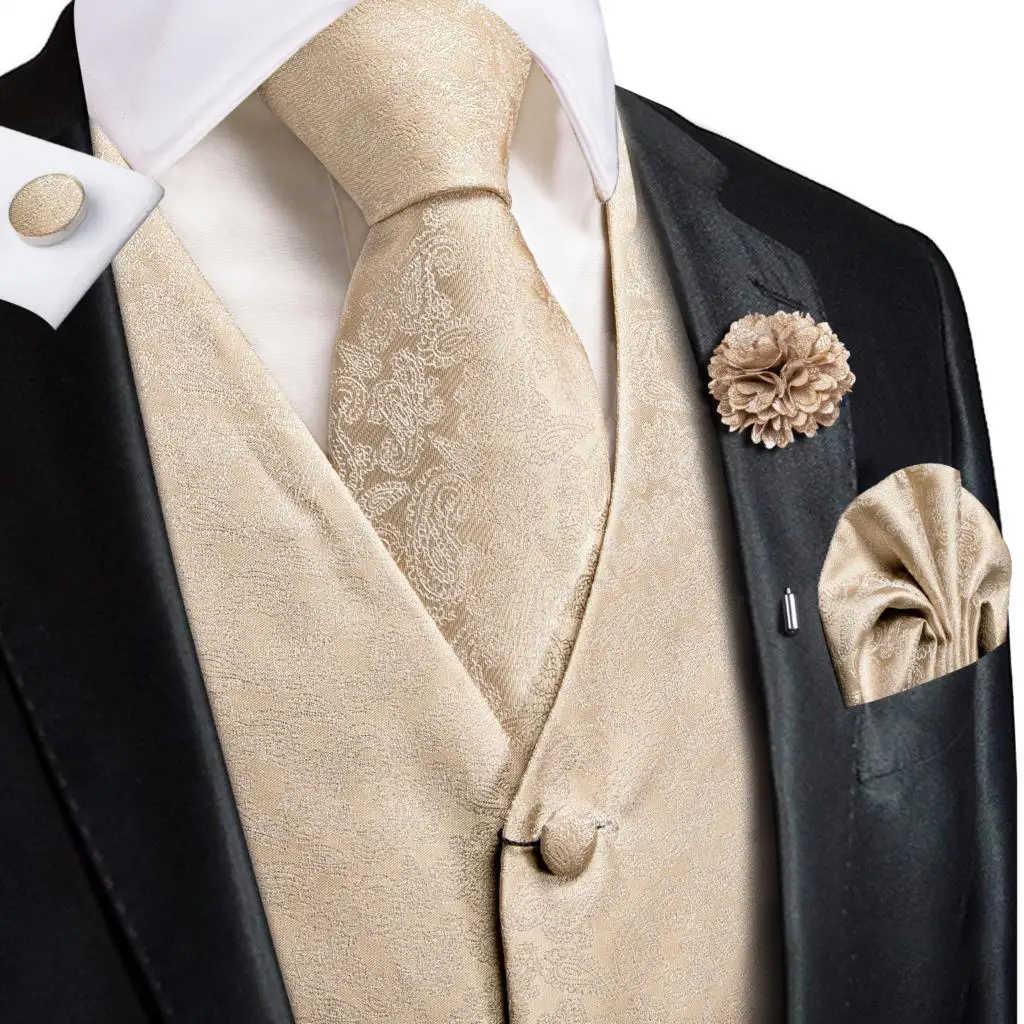 Cravatta Uomo Hi-Tie In Seta Con Gilet - Extra Lunga 160cm - Paisley Multicolore