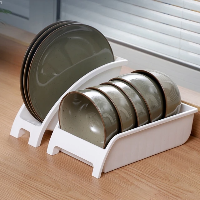 Kitchen Shelf Organizer Plates  Plastic Plate Bowl Storage Holder -  Plastic Plate - Aliexpress