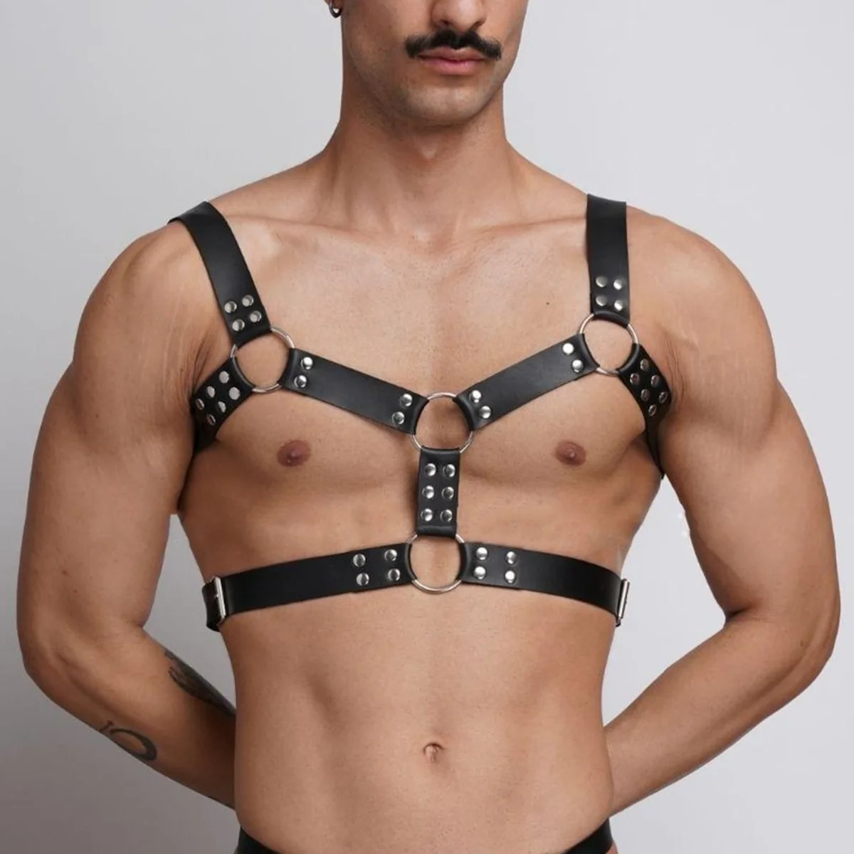 Fetish Men Sexual Chest Leather Belts Adjustable BDSM Body Bondage Harness Strap Rave Gay Clothing For Adult Sex Toy_voghion.com