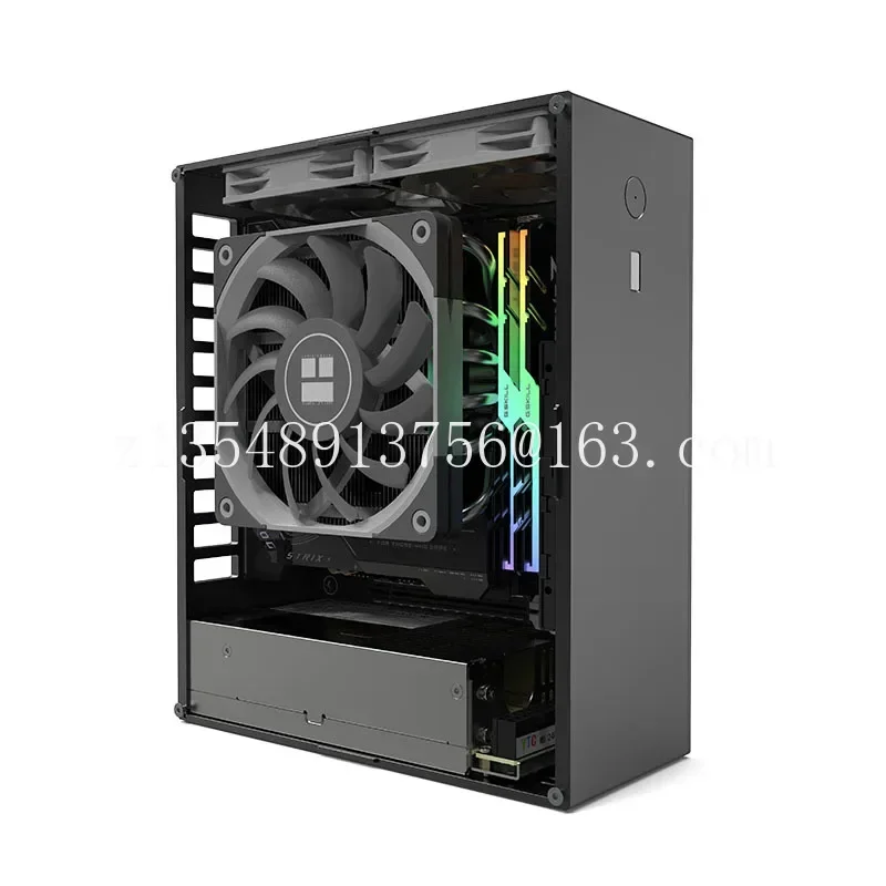 new Lzmod 4-liter mini A24-V3 2.0 core display 1u power supply itx chassis all aluminum alloy