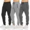 2024 new Sweatpants Streetwear Trousers Men Pants Solid color Drawstring Zipper Pockets Cargo Pants Men Overalls Running pants 1