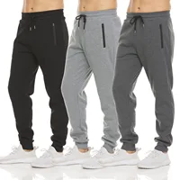 2024 new Sweatpants Streetwear Trousers Men Pants Solid color Drawstring Zipper Pockets Cargo Pants Men Overalls Running pants 1
