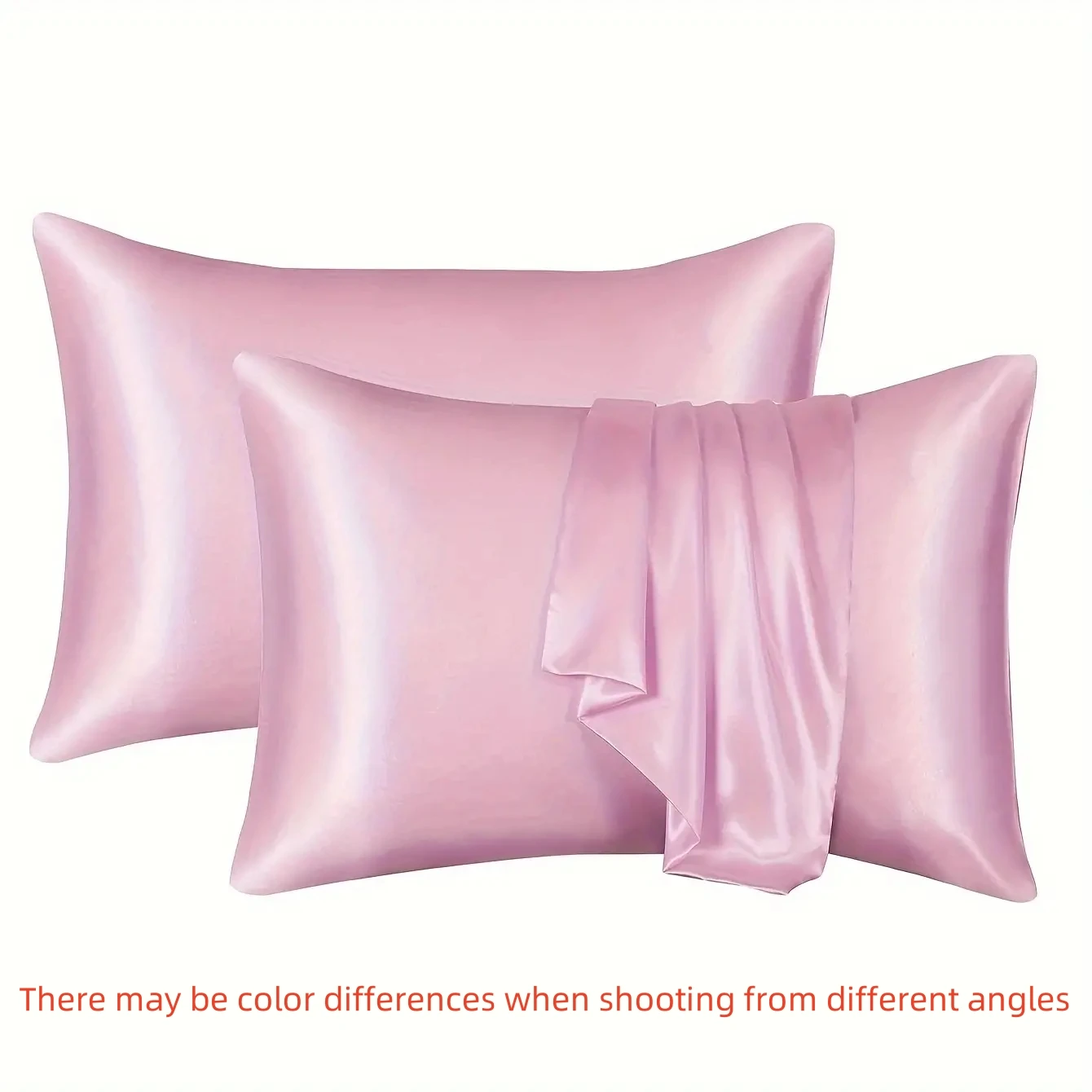 1PC Satin Pillowcase Pink 100%polyester Comfortable Pillow Case Home Decor 50x75/50x90 Suitable For Bedroom Hotel No pillow core 4