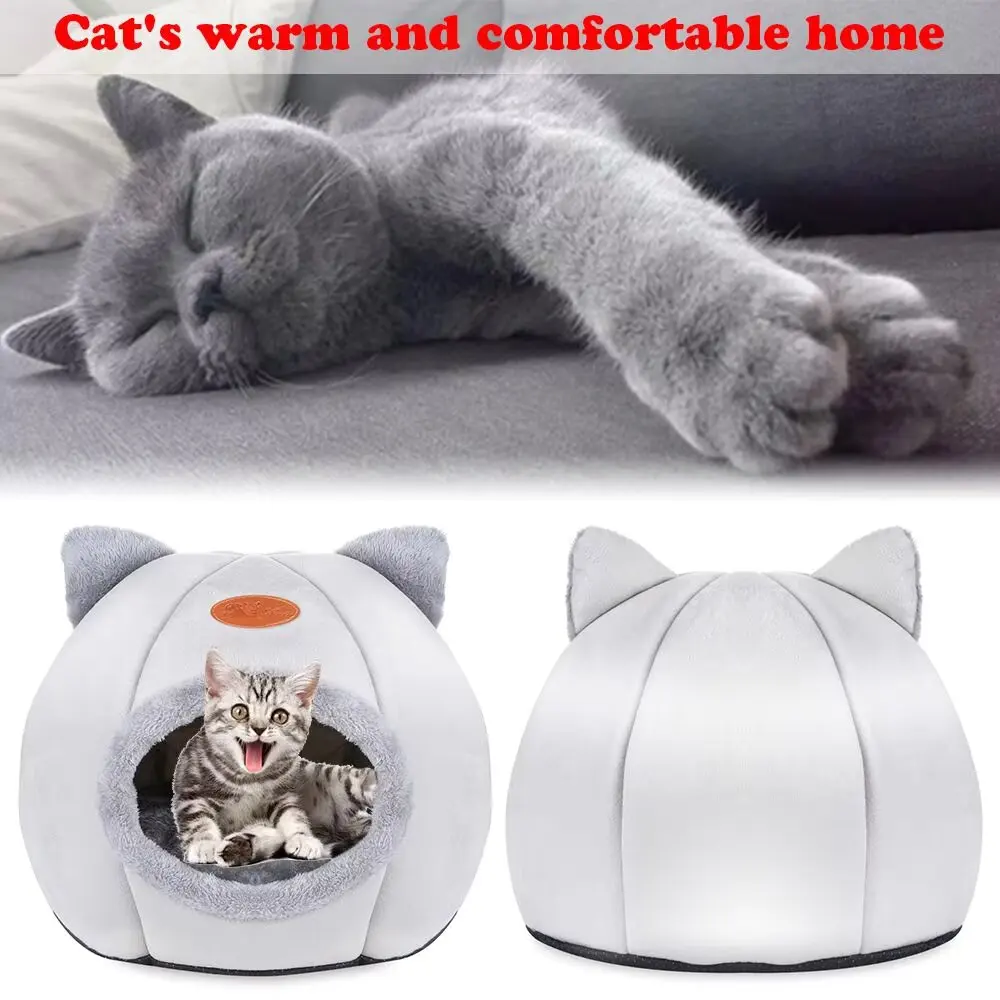 Highest Quality Comfort Pet House Tent Winter Deluxe Semi-Enclosed Deep Sleep Cat Bed Pet House Tent Small Mat Basket Small Dog 6