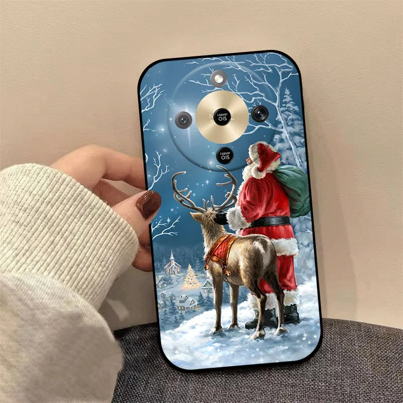 Christmas Painted Soft TPU Silicone Phone Case Cover - Holiday Design