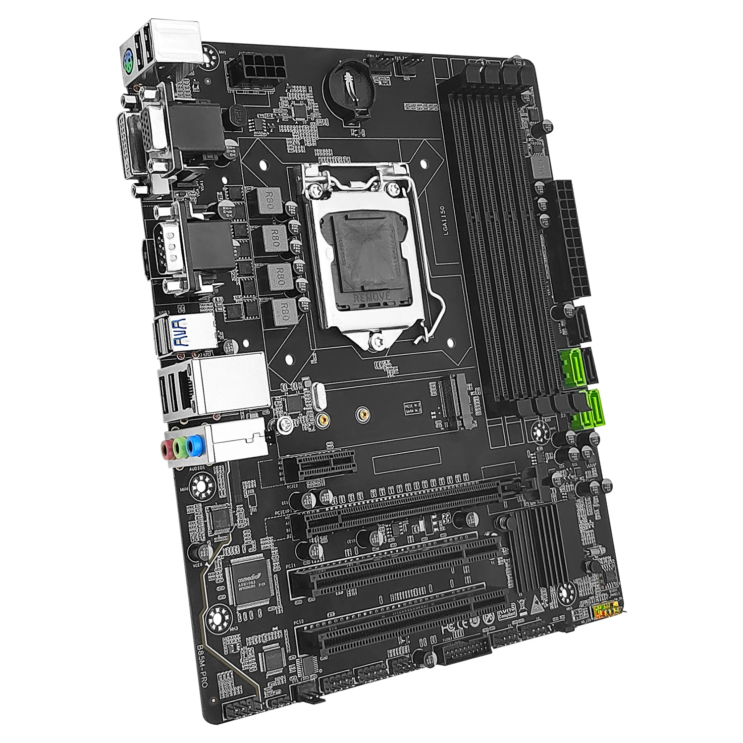 B8H B85 ゲーミングマザーボード LGA 1150、DDR3デュアルチャンネルメモリ、USB 3.0ポート、ポート、PCB素材 | B85 コンピュータマザーボード、LGA1150 デュアル DDR3