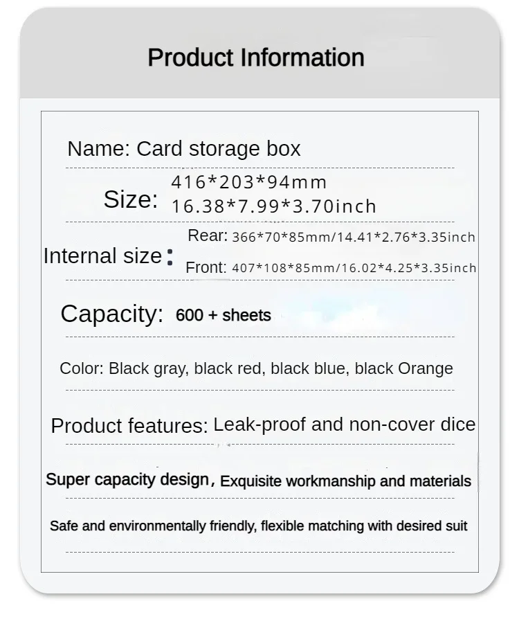 Trading Card Storage Box Pu Leather Magnetic Deck Case_voghion.com