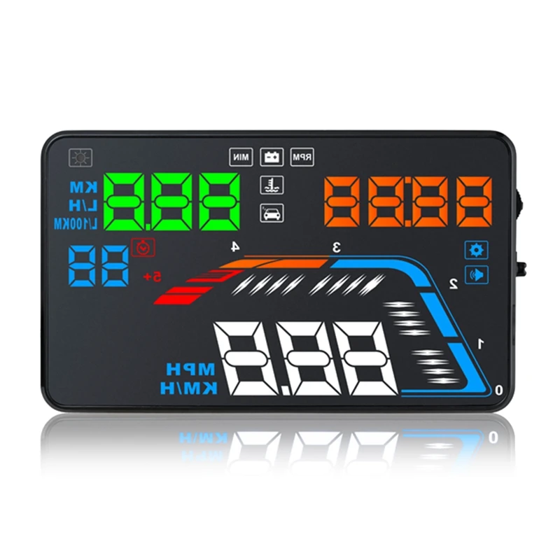 

Цифровой спидометр Q7 OBD2, проектор на лобовое стекло, превышение скорости, сигнал об отказе двигателя, Q7 GPS, дисплей на лобовое стекло для автомобиля