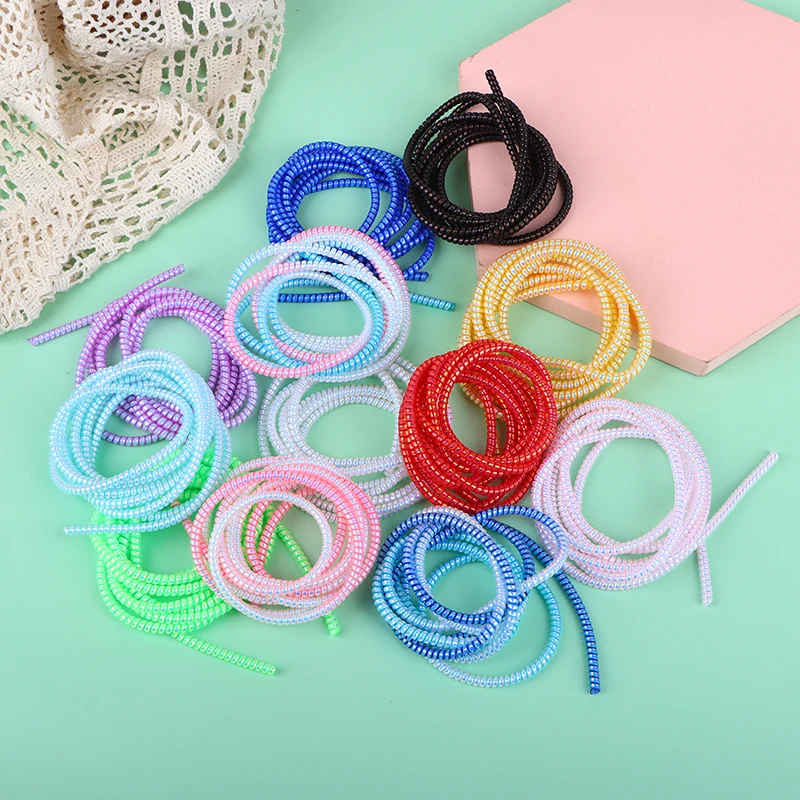 1.6M Color Cable Intertwine Rope Spiral Cable Protector Universal Charging Cable Cover Sleeve Saver Anti-Fracture Management