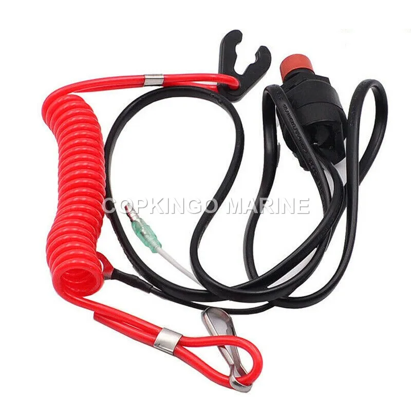 

Kill Stop Switch Assembly & Safety Tether Lanyard For Yamaha Tohatsu Parsun Honda Outboard 6E9-82575-09 682-82556-00 65W-82575-0