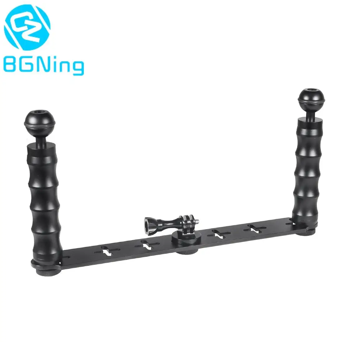 Support De Plongée Selfie En Aluminium - Double Bras Pour Caméra D'action, Fixation Trépied 1/4"