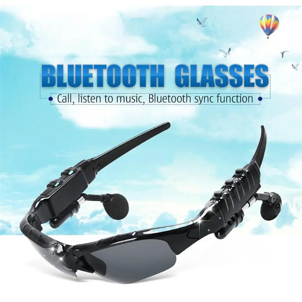 

Bluetooth-compatible Glasses Stereo Wireless Headphones With Microphone Polarized Sunglasses Noise Cancelling Earphones