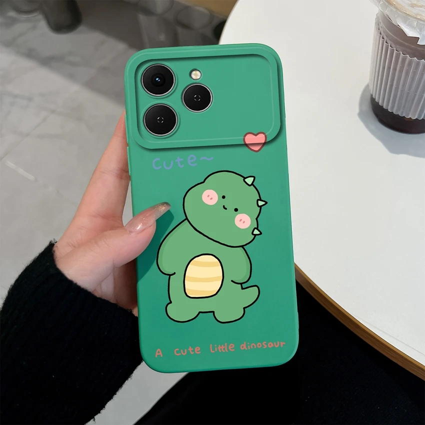 Lovely Panda Liquid Silicone Anti-Slip Phone Case with Camera Protection
