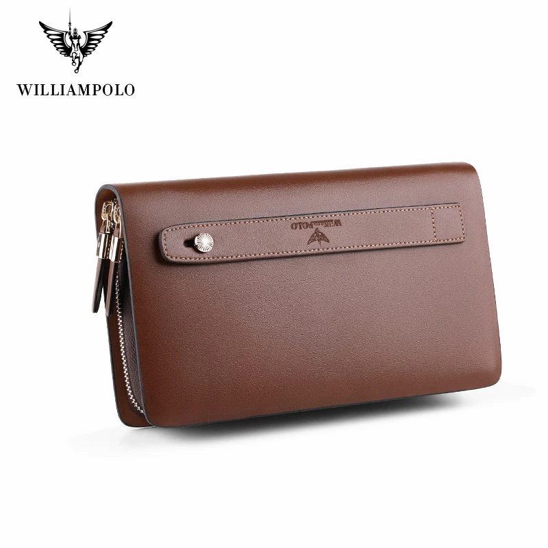 Original Polo Louie Men's Cross Grain Leather Business Clutch Bag Casual  Handcarry Bag