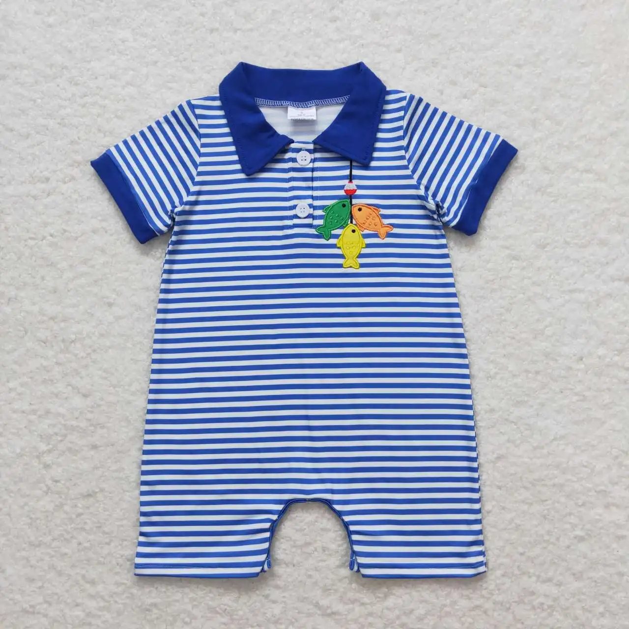 Wholesale Toddler Mardi Gras Romper Kids Short Sleeves Clothes Baby Boy Checked Bubble Children Infant Pullover Buttons Jumpsuit 5