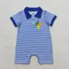 Wholesale Toddler Mardi Gras Romper Kids Short Sleeves Clothes Baby Boy Checked Bubble Children Infant Pullover Buttons Jumpsuit 5