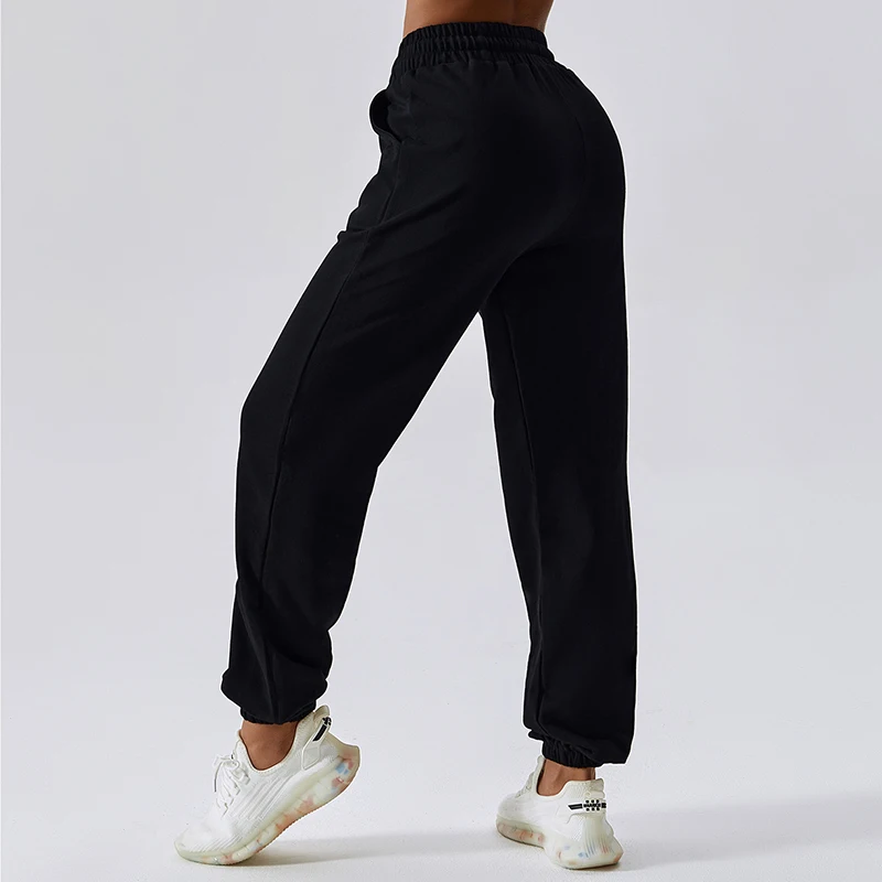 New Pure Cotton Sweatpants Pocket Yoga Pants Outdoor Casual Women Sports  Pants Fitness Running Gym Trousers Loose Pantalones - AliExpress