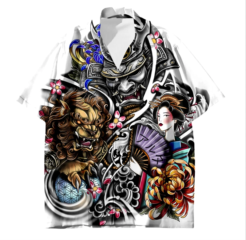 

Hawaiian Shirt Men Summer Fashion Beach Shirts Street Artists Casual Short Sleeves Women Kids Tees Tops Harajuku Oversize