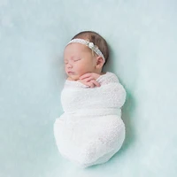 Soft Knit Stretchy Wraps Swaddle For Newborn Baby Photography Props Kids Receiving Blankets Cloth Accessories For Photo Shooting 2