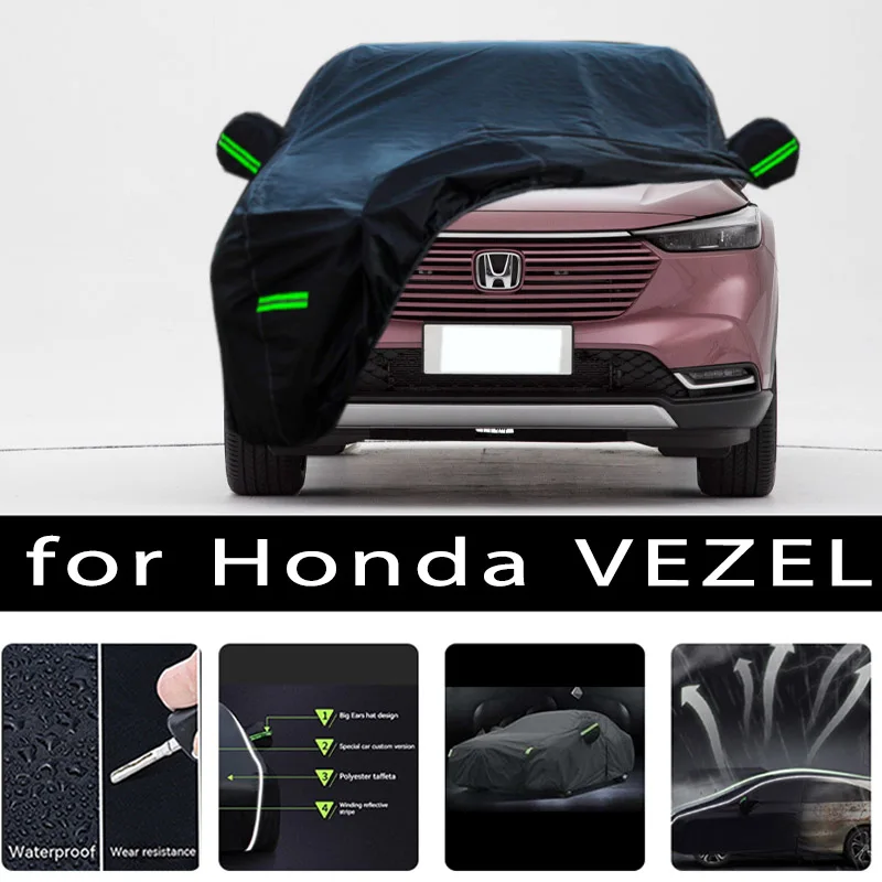 

For Honda Vezel Outdoor Protection Full Car Covers Snow Cover Sunshade Waterproof Dustproof Exterior Car accessories