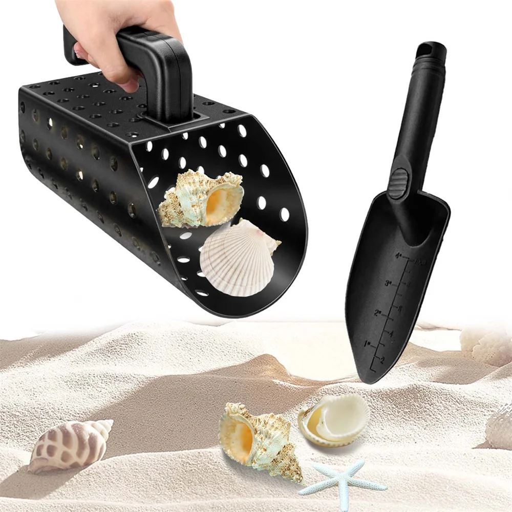 Beach Gold Digging Filter Tool Sand Scoop and Shovel Digging Tool Metal Detector Sand Scoop Shovel Set for Kids Adults