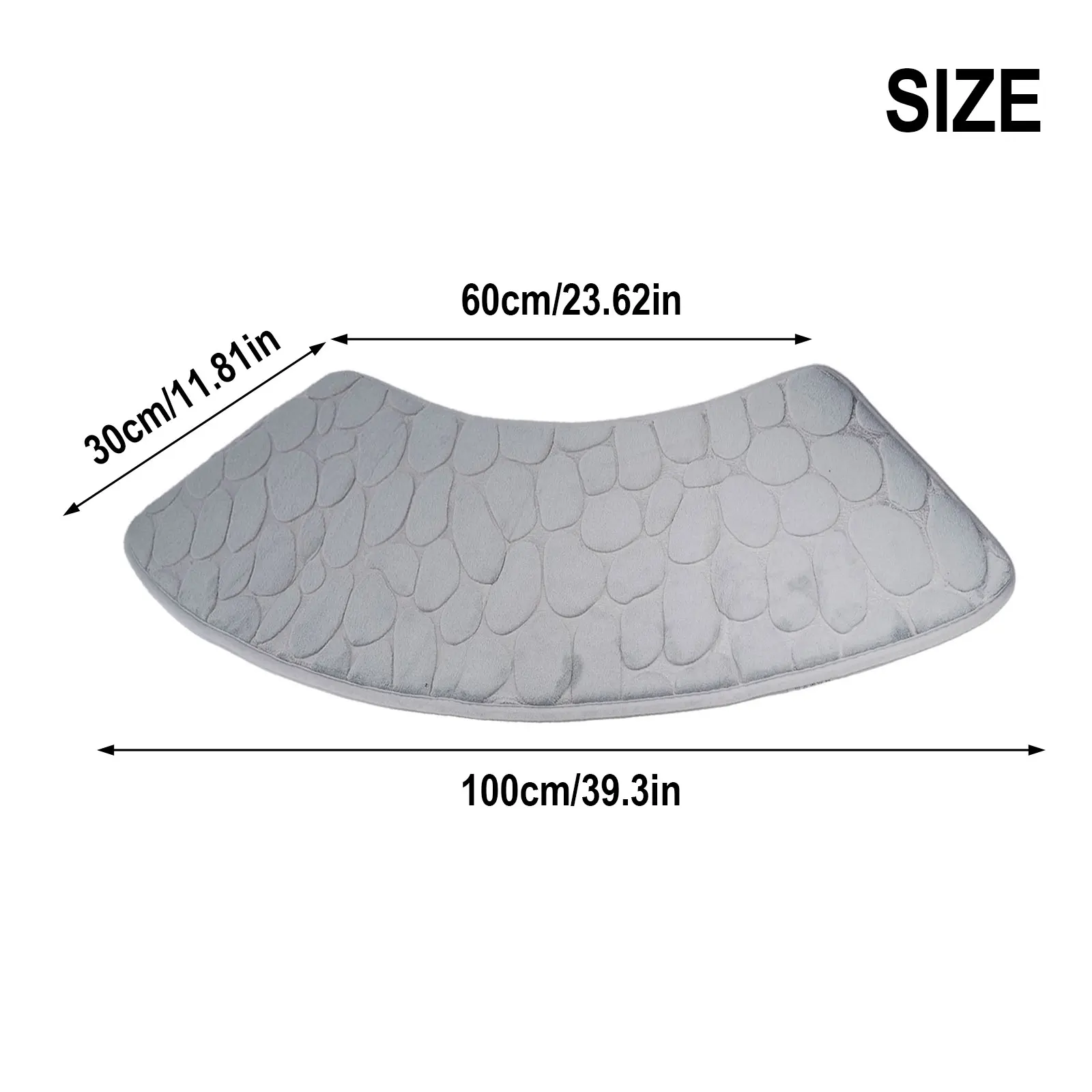Bathroom Mat Curved Shower Mat Pebble Emboss Carpet Washable Curved Non Slip Bathroom Anti Slip Floor Toilet For Shower floor mat,bathroom mat,absorbent bathroom mat,bathroom floor mat,toilet mat,bath mat,anti slip mat