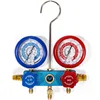 Premium 4CFM Air Vacuum Pump HVAC A/C Refrigeration Kit AC Manifold Gauge Case Set R134a Tap w/Leak Detector and C 4