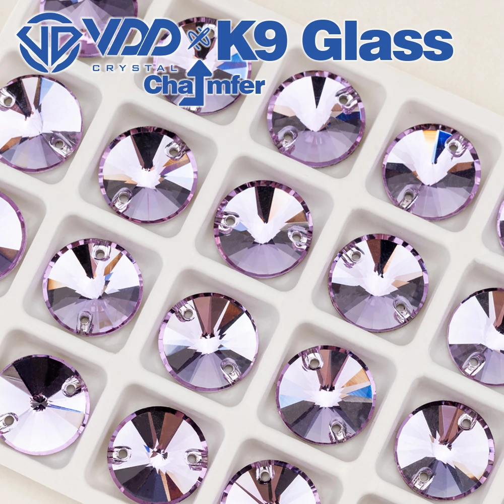 Vdd großhandel rivoli hochwertiges k9 glas nähen auf strass steinen kristall kasten verpackte flatback nähsteine für kleidungs dekorationen – Detail 24