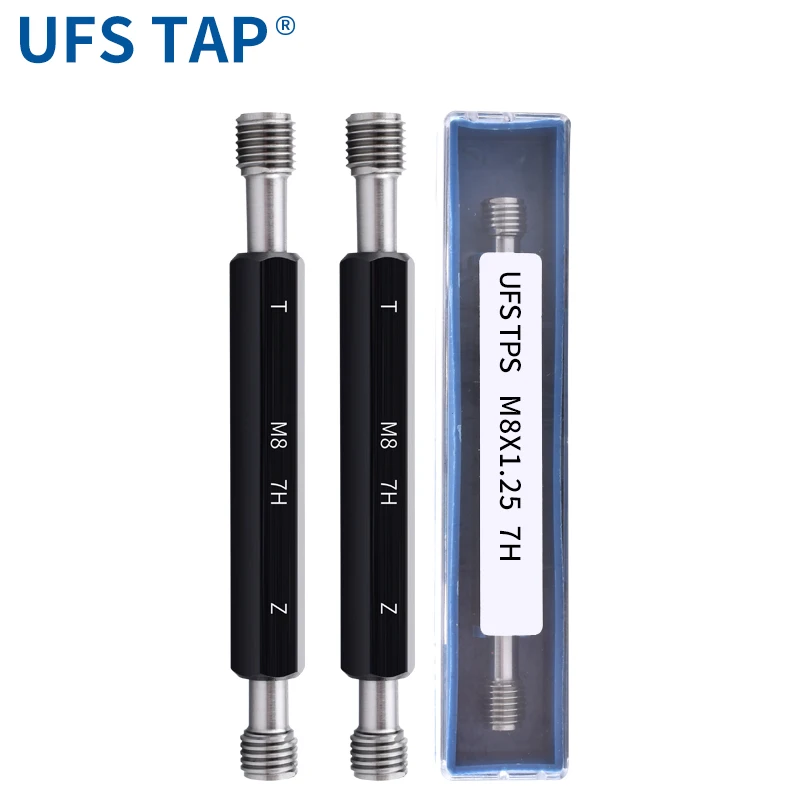 UFS 1PCS 7H M20-M27 스틸 미터법 미세 나사 플러그 게이지 고품질 도매 측정 도구 X0.5/0.75/1.0/1.25/1.5/2.0/2.5/3.0