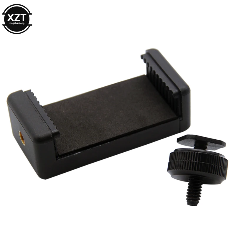 Professional 1/4 Phone Clip Holder Flash Hot Shoe Screw Universal Adapter Tripod Mount For DSLR Camera with 1/4\