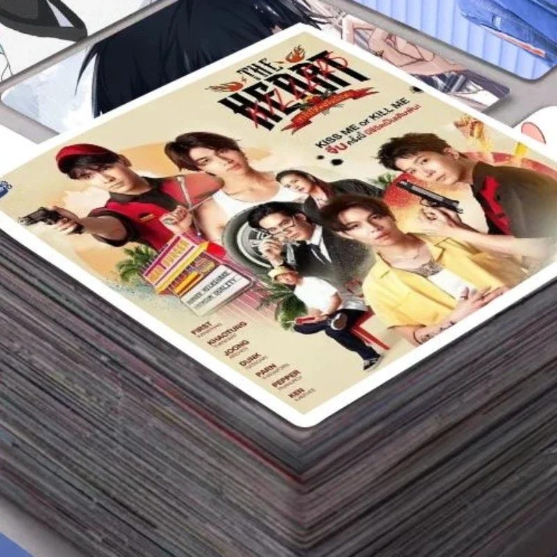 Double Sided Printing Poster 56PC/SET Joongdunk Firstkhaotung HD Poster Thai TV The Heart Killers Drama Stills Hand Account Materials Notebook Cup Phone DIY