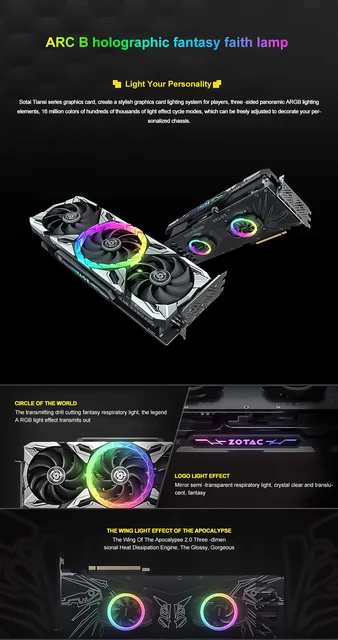 ZOTAC Placa de vídeo GeForce RTX 4080 16GB Trinity GDDR6X 256-bit 22,4 Gbps  PCIE 4.0, resfriamento avançado IceStorm 2.0, iluminação RGB Spectra 2.0,  ZT-D40810D-10P