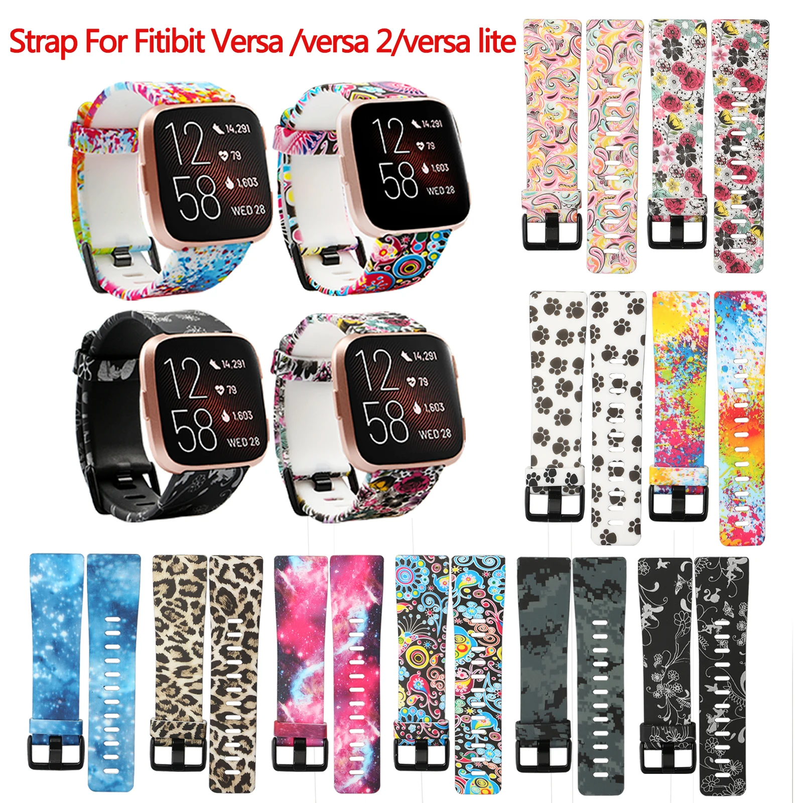 

For Fitibit Versa 2 Band SmartWatch Wristband Bracelet For Fitbit Versa Strap Correa VersaLite Charging Cable For Versa2 Charger