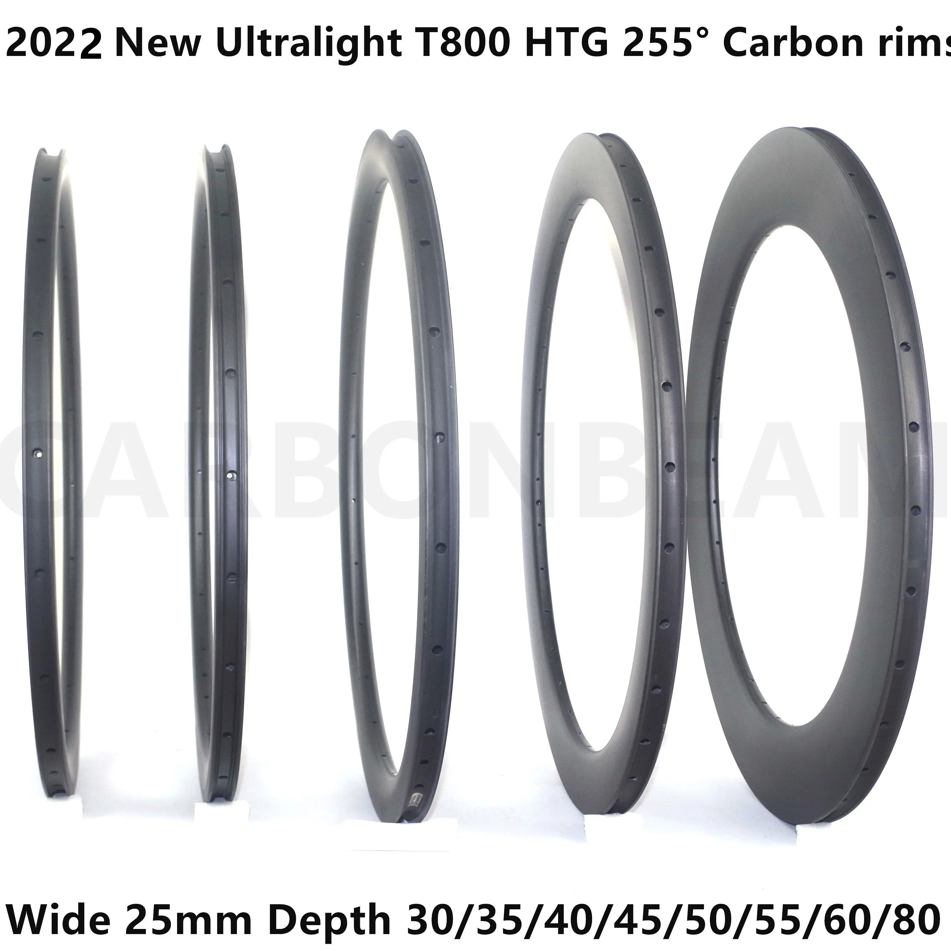 280g T800 carbon road rims 25mm wide 30mm 35mm 38mm 40mm 45mm 55mm 50mm 60mm 700c road carbon bicycle rims carbon bike wheelset bike wheelset carbon wheelset
