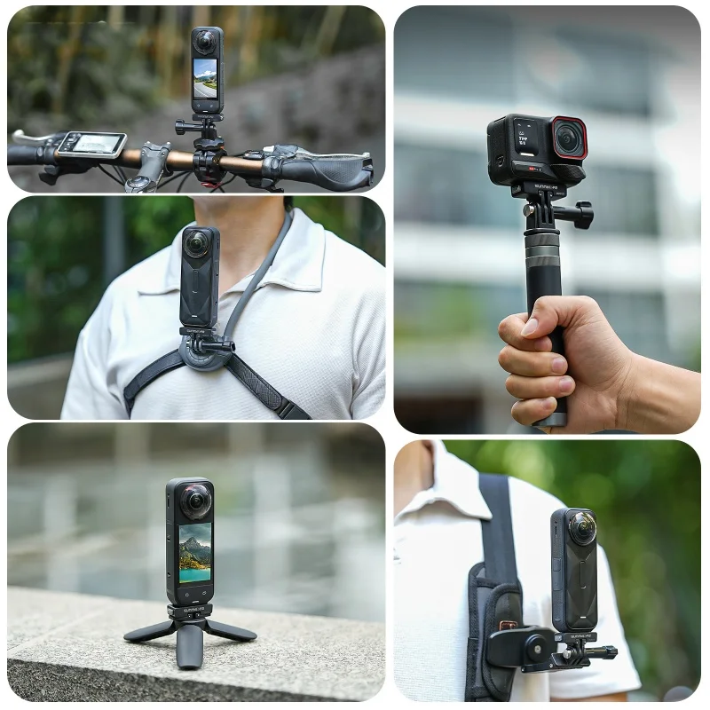 Insta360 X5 X4 Air용 마그네틱 퀵 릴리스 어댑터 마운트 Insta360 Ace Ace Pro 2/1용 1/4인치 나사 구멍 마그네틱 어댑터