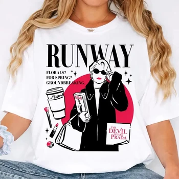 2026 The Devil Wears Prada T-shirts Men Women Summer Cotton Y2K Clothing Casual Fashion Oversize Short Sleeved Tee Streetwear 1