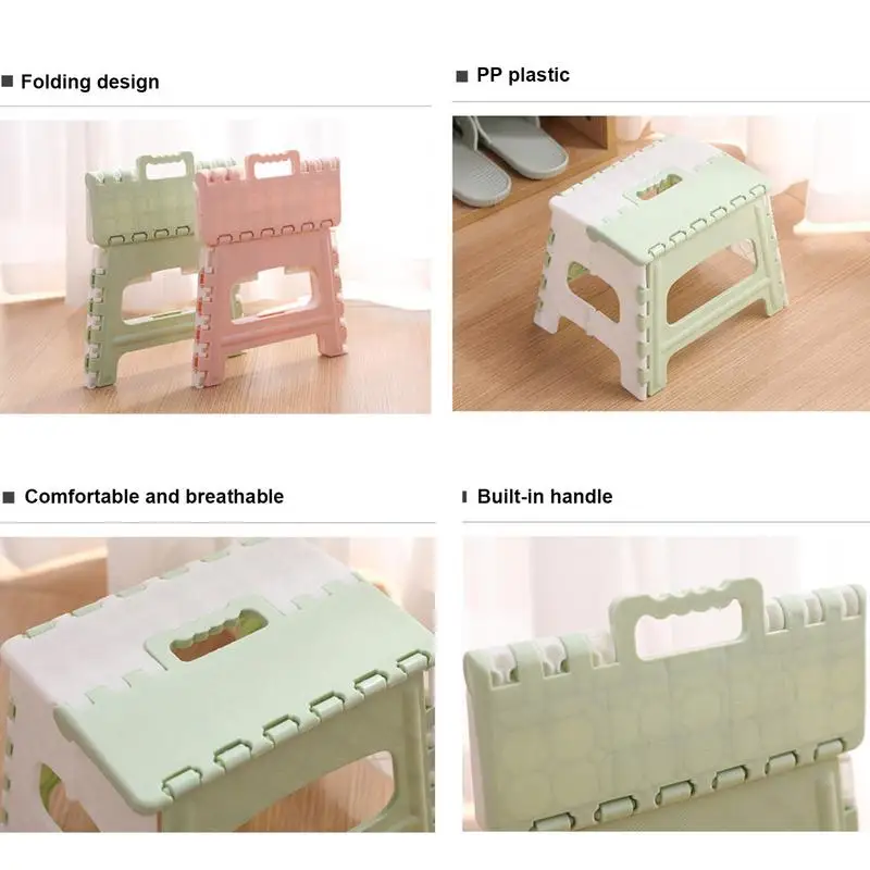 PP folding stools Portable lightweight chairs for picnic BBQ beach bathroom kitchen office garden camping fishing outdoor chair