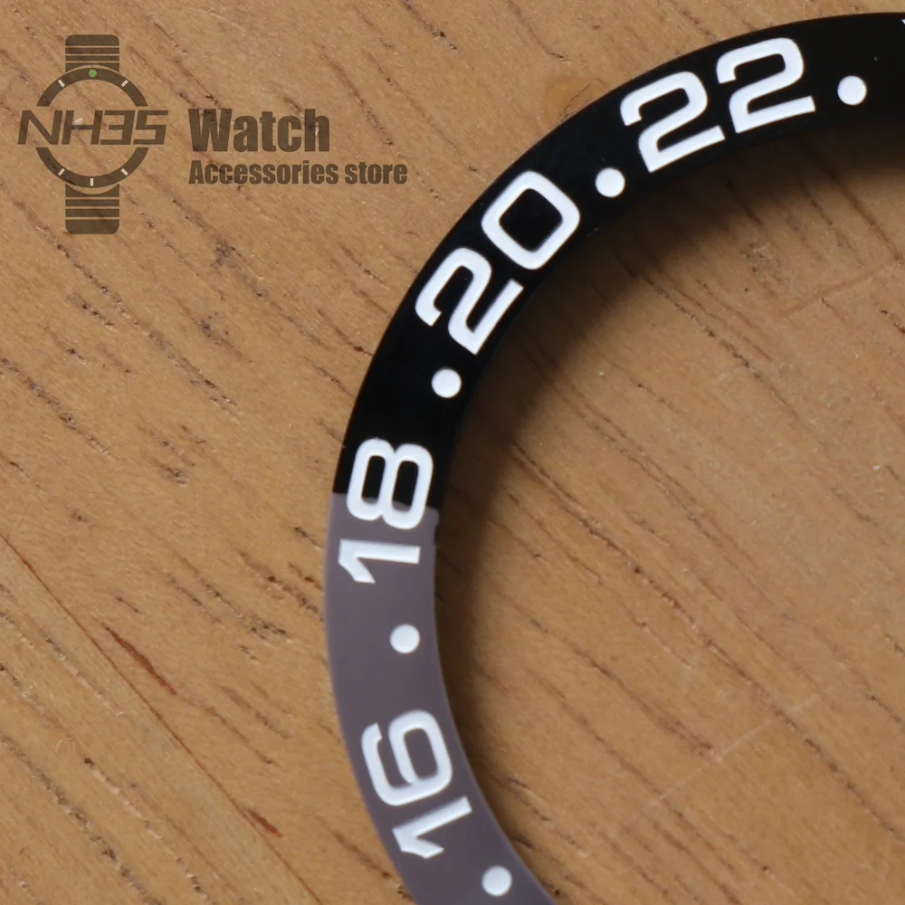 Ceramic Black Grey 38mm Watch Bezel Insert - Modern Design Accessories