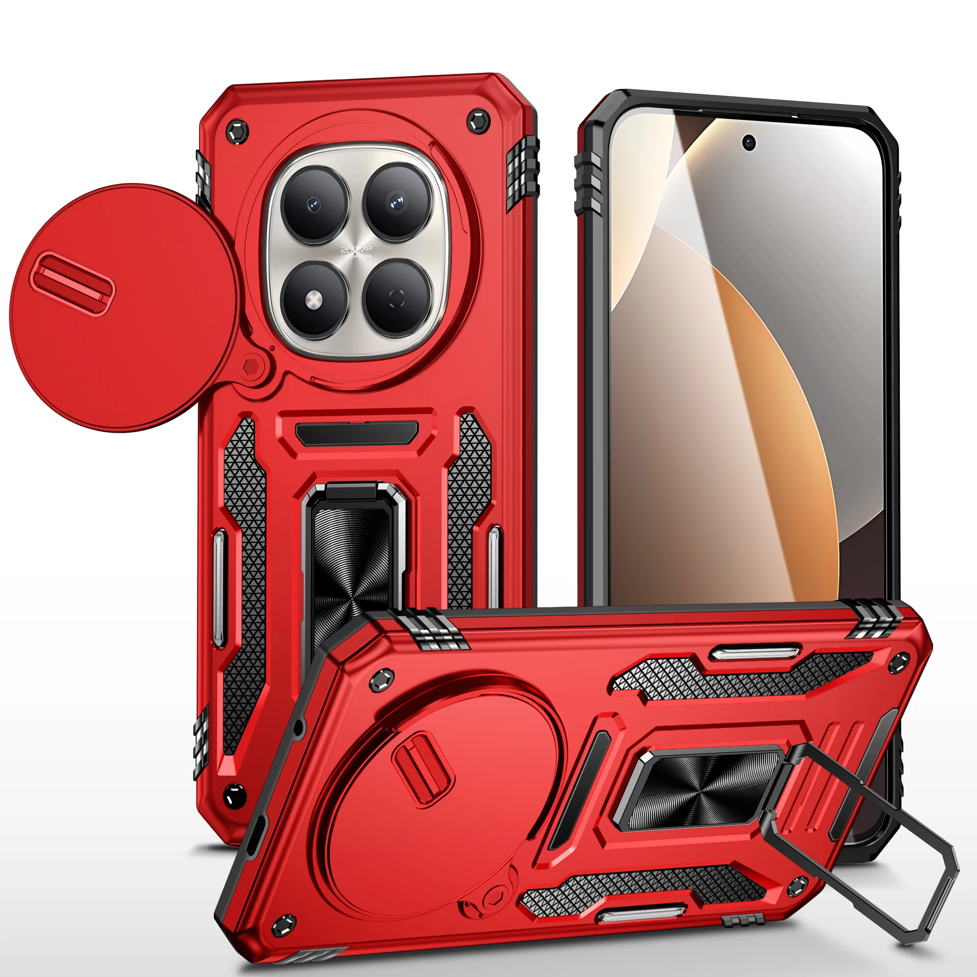 Heavy Duty Case with 360° Kickstand and Camera Protection